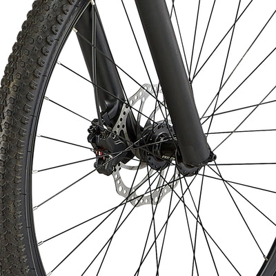 Eastern Bikes Alpaka 29" Leichtgewichts-MTB Mountainbike, 9-Gang, hydraulische Scheibenbremsen, vordere Federung in 4 Rahmengrößen erhältlich (15", Gelb)