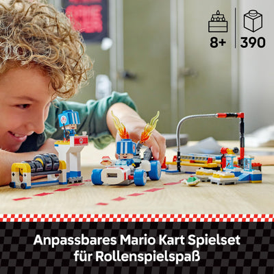 LEGO Super Mario: Mario Kart – Toads Werkstatt, Nintendo Charakter, anpassbares Spielzeug, Abenteuer Spielset, Geschenk für Jungen, Mädchen und Gamer ab 8 Jahren 72035
