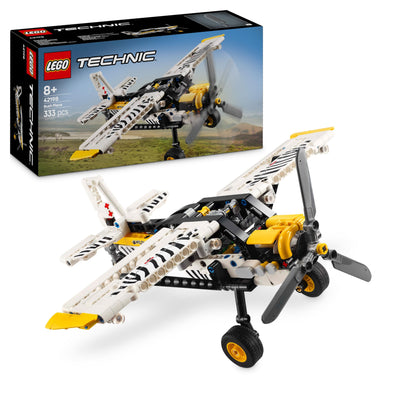 LEGO Technic Propellerflugzeug, Baubares Flugzeug Spielzeug für Kinder, Geschenk für Jungen und Mädchen ab 8 Jahren, Modellflugzeug mit drehendem Propeller und 4-Zylinderkolbenmotor 42198