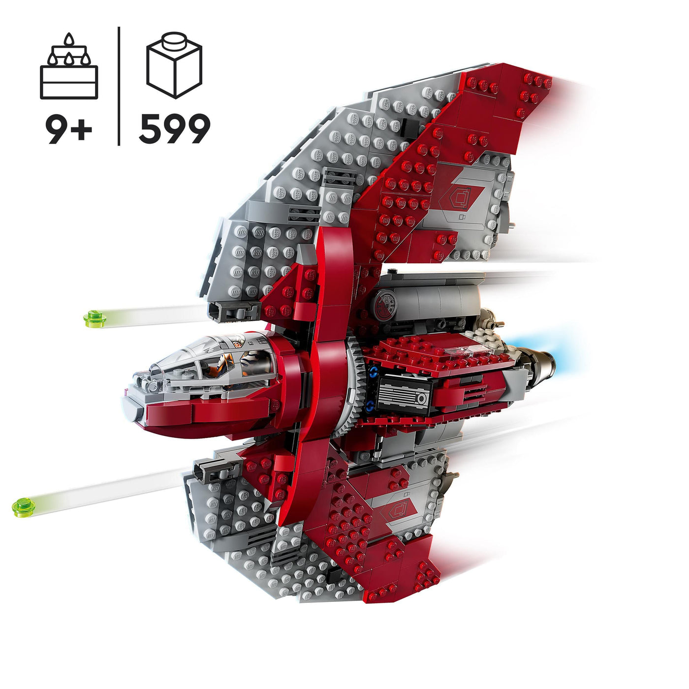 LEGO Star Wars Ahsoka Tanos T-6 Jedi Shuttle Set, baubares Raumschiff-Spielzeug mit 4 Minifiguren inkl. Sabine Wren und Marrok mit Lichtschwertern, Geschenk für Fans der Ahsoka-Serie 75362