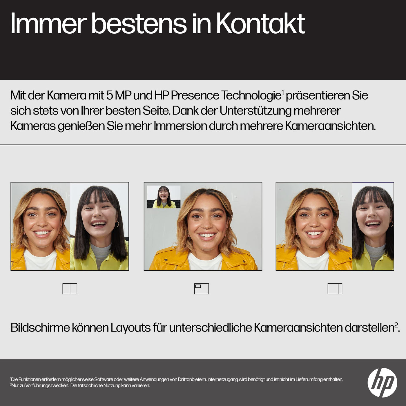 HP Envy x360 2-in-1 Laptop, 15,6" FHD OLED Touchdisplay, Intel Core i7-1355U, Intel Evo, 16 GB DDR5 RAM, 512 GB SSD, Intel Iris Xe, Windows 11 Home, QWERTZ Tastatur, Silver [Exklusiv bei Amazon]