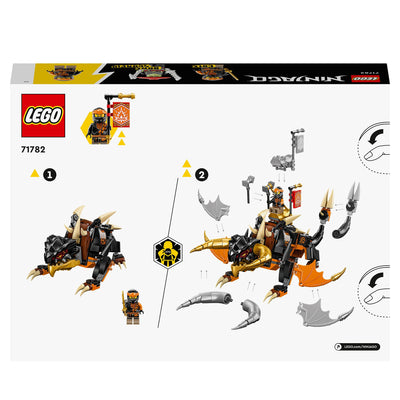 LEGO NINJAGO Coles Erddrache EVO, Spielzeug zum Sammeln mit aufrüstbarem Drachen & Skorpion-Figur sowie Minifiguren für Jungen und Mädchen 71782