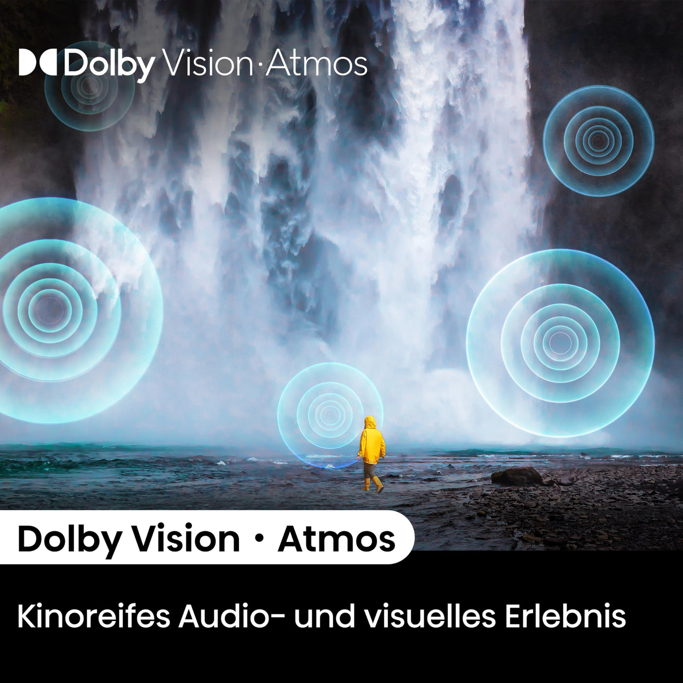 Hisense 43E7NQ 108 cm (43 Zoll) Fernseher, 4K UHD, QLED, HDR10, HDR10+ decoding, HLG, Dolby Vision Atmos, 60Hz Panel, Smooth Motion, Bluetooth, Alexa Built-in, VIDAA Voice, Schwarz [2024]