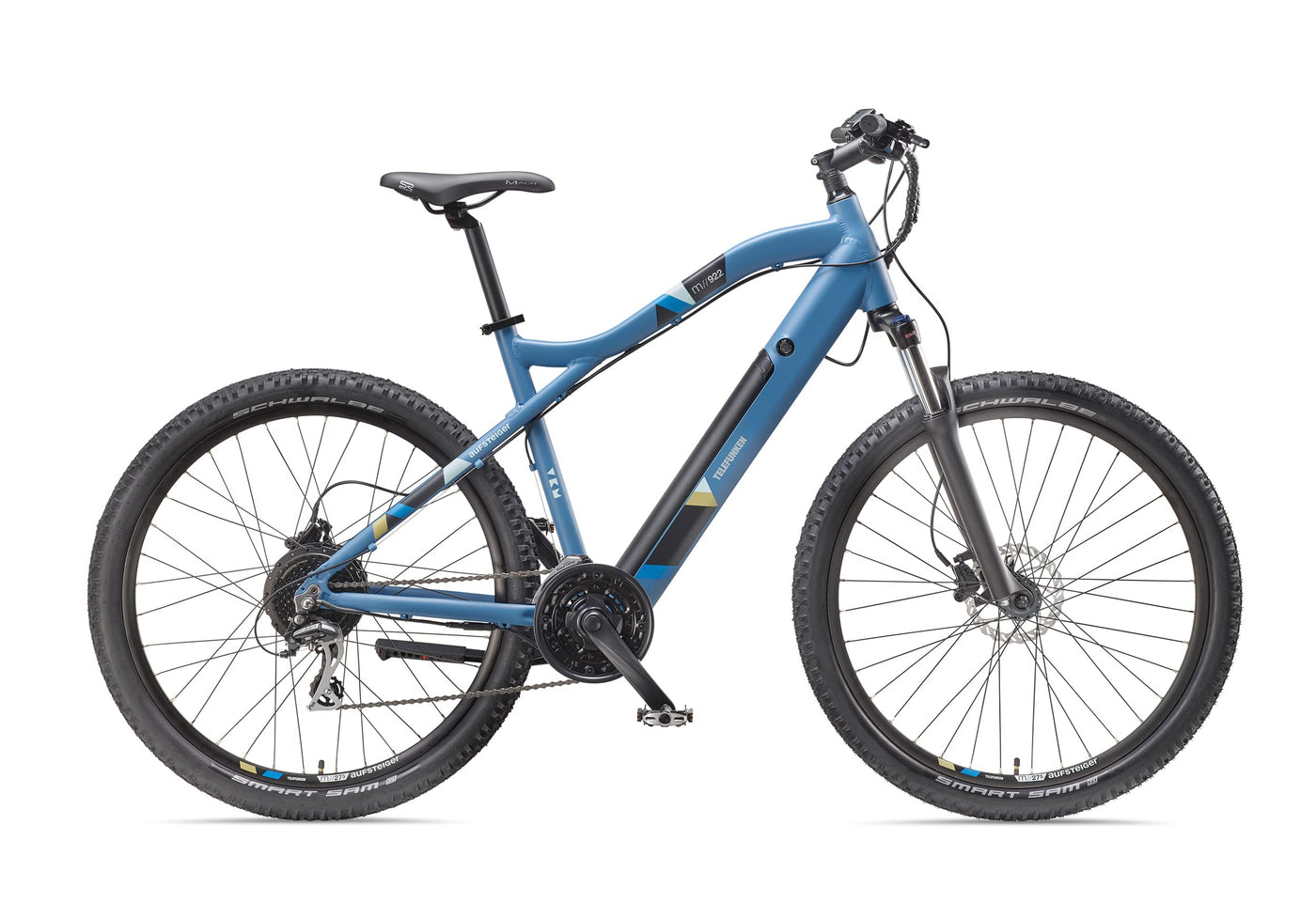TELEFUNKEN E-Bike Mountainbike Elektrofahrrad Alu, 24 Gang Kettenschaltung - Pedelec MTB 27,5 Zoll, Hinterradmotor 250W, Scheibenbremsen, Fahrradschloss, Aufsteiger M922