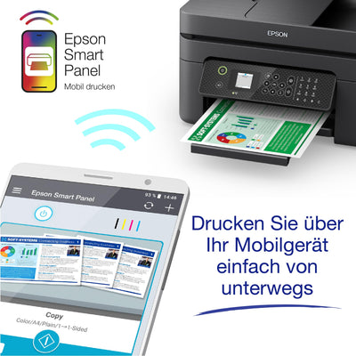 WorkForce WF-2930DWF A4-Multifunktions-Tintenstrahldrucker mit kabellosem Betrieb und 3 Monaten kostenloser Tinte mit ReadyPrint-Abonnement im Rahmen von Advantage+*