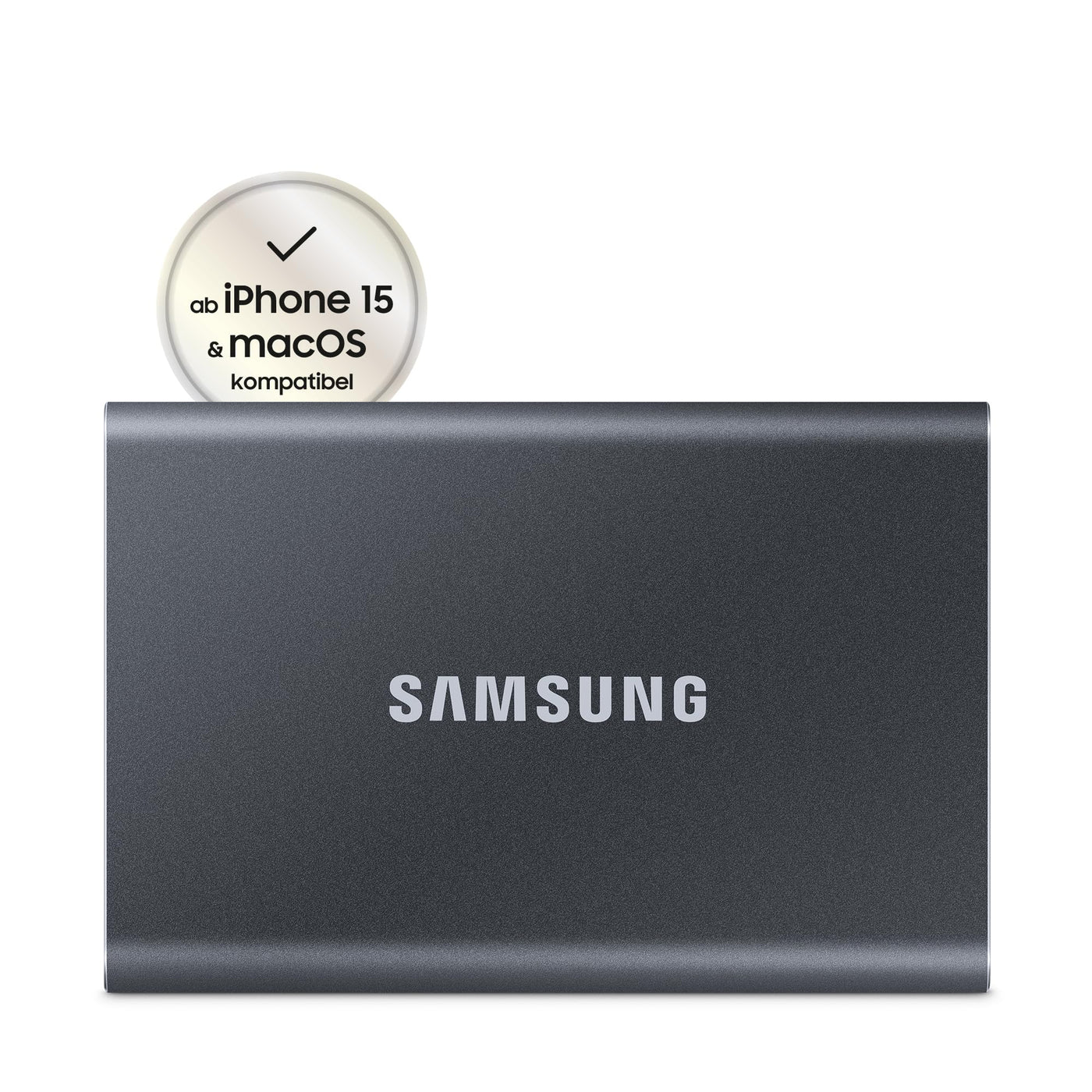 Samsung Portable SSD T7, SSD 4 TB, USB 3.2 Gen.2, 1.050 MB/s Lesen, 1.000 MB/s Schreiben, Externe SSD-Festplatte für iPhone, Mac, PC, Smartphone und Spielkonsole, Grau, MU-PC4T0T/WW