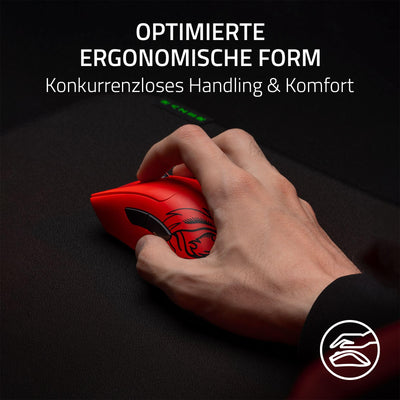 Razer DeathAdder V3 Pro - Leichte kabellose Ergonomische Esports-Maus (63g Leichtes Design, Focus Pro 30K Optischer Sensor, Mausschalter Gen-3, HyperSpeed Wireless) Faker-Edition