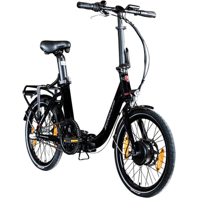 ZÜNDAPP ZXT20 E Bike 20 Zoll Faltrad Damen Herren Klapprad Ebike Elektrofahrrad klappbar E-Bike Fahrrad Elektro mit Nabenmotor Pedelec Unisex Erwachsene (schwarz)