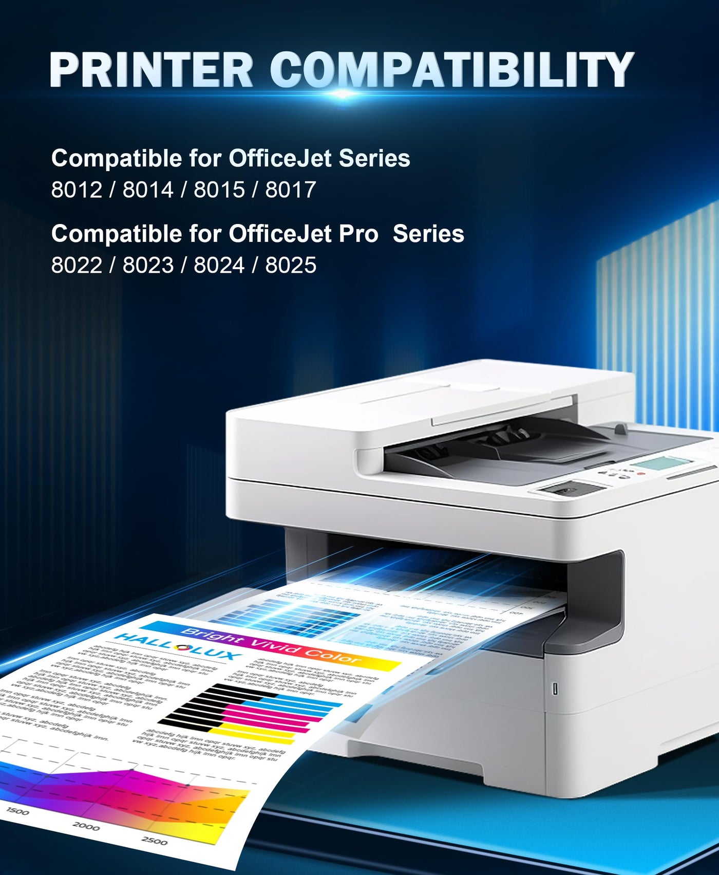 HALLOLUX 912 XL Multipack Kompatibel für HP 912 Druckerpatronen, für HP OfficeJet Pro 8022 8020 8024 8025 8012 8014 8010 8015 (4er-Pack, Schwarz Magenta Gelb Cyan)