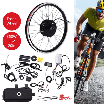 Zalydala Elektrofahrrad Umrüstsatz Vorderrad Motor 350W E-Bike Kit 36V Nabenmotor 20" Fahrrad Controller mit LCD Display Controller Bremse