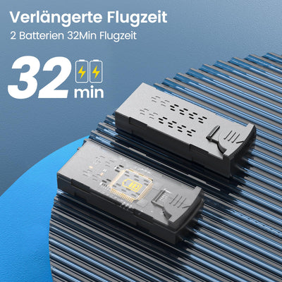 DEERC Drohne mit Kamera 1080P für Kinder, RC Quadrocopter D75 faltbar mit Wifi Übertragung, Lange Flugzeit,Bürstenloser Motor,Höhenhaltung,One Key Start Drohnen Spiel Geschenk für Anfänger Jungend, C0