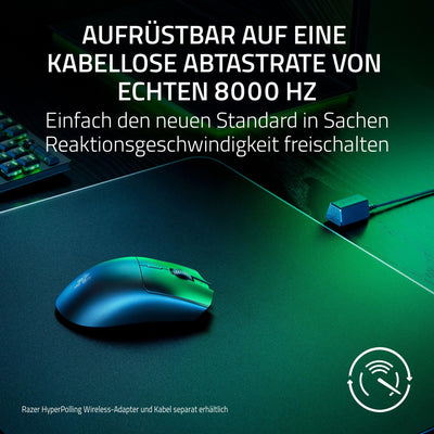 Razer Viper V3 HyperSpeed - Kabellose Esports Maus (Focus Pro 30K Optical Sensor, Bis zu 280 Std. Akku, Mechanische Maus-Switches der 2. Generation, kabellose Abtastrate von 4000 Hz) Schwarz