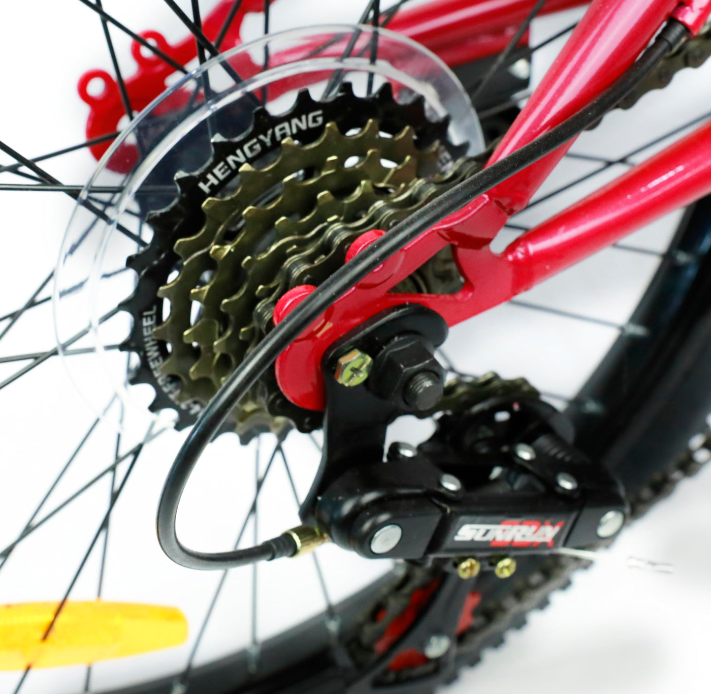 Sinaopus Vankel Kinderfahrrad 20 Zoll Kinderfahrrad Mountainbike Jungen Mädchen, 6 Gang, Kettenschaltung, 20 Zoll - 6-9 Jahre mit Hochwertige Scheibenbremsen(Rot) (Rot)