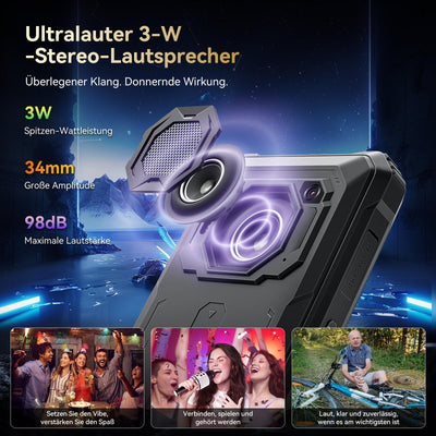 Blackview BV6200 Plus Outdoor Handy 11000mAh 24GB+256GB/2TB, Android Outdoor Smartphone Ohne Vertrag, 98DB Lautsprecher, 6.56" 90Hz, IP69K Wasserdicht, Baustellenhandy, 16MP+13MP/Dual 4G/OTG/GPS/NFC