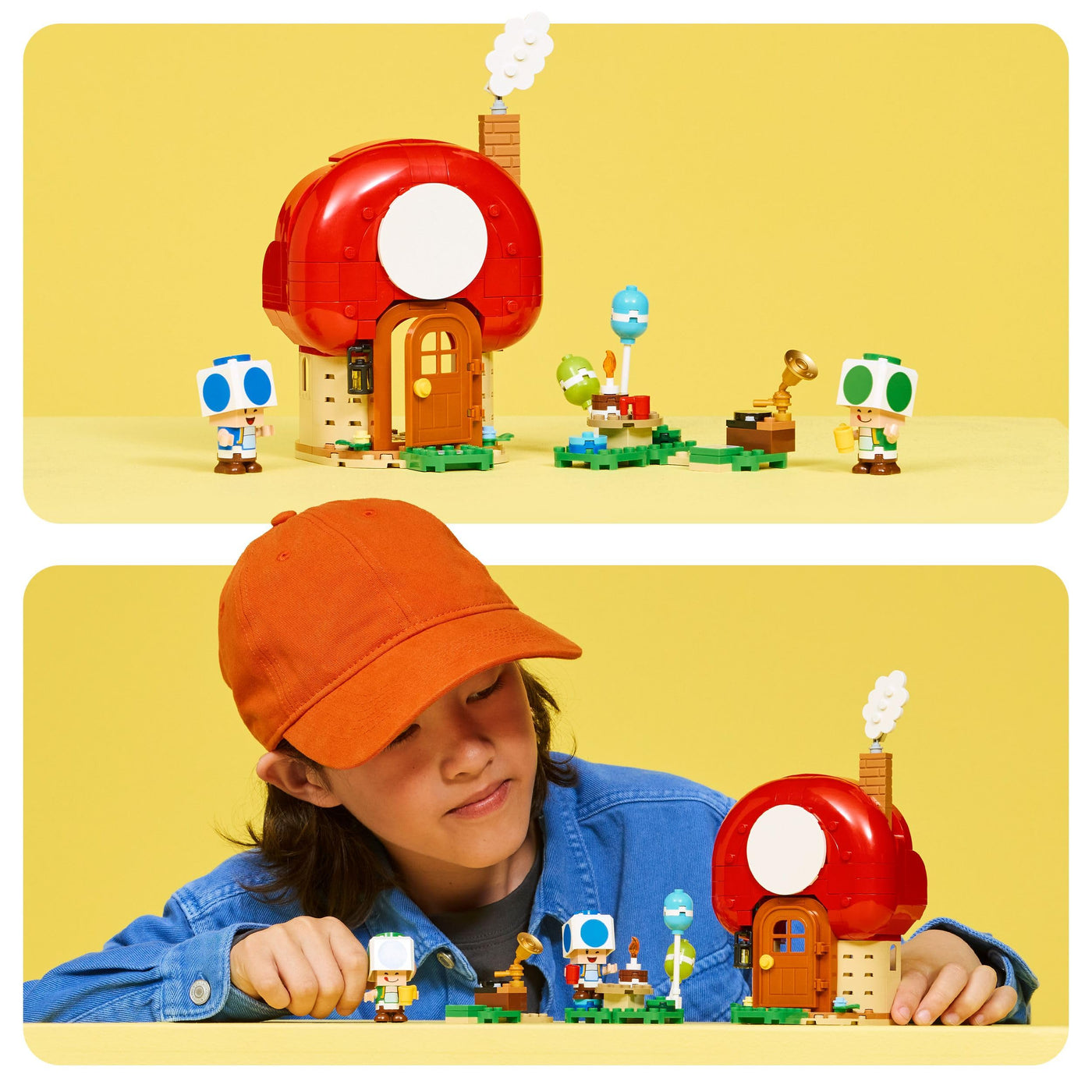 LEGO Super Mario Party bei Toads Haus - Interaktives Set mit 2 Figuren, Küche, Schlafzimmer & Picknicktisch - Kinder Spielset zum Bauen - Gamer Geschenk für Jungen & Mädchen ab 7 Jahren - 72041