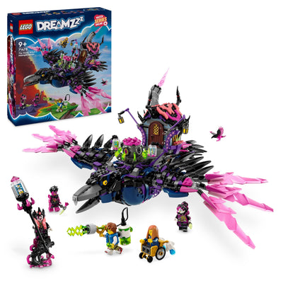 LEGO DREAMZzz 3-in-1 Der Mitternachtsrabe der Nimmerhexe, Spielset für Jungen und Mädchen ab 9 Jahren, mit Tierfigur, Fantasy-Hütte zum Umbauen in EIN Haus, eine Spinne oder einen Vogel 71478