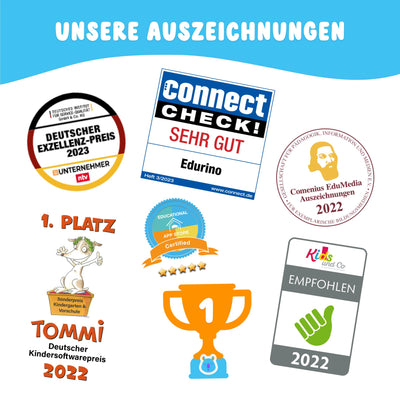 Edurino Starterset Robin Zahlen & Mengen ab 4 Jahren - Stufe 1 inkl. Eingabestift | Zahlen 0-10 | Erstes Rechnen | Geometrische Formen