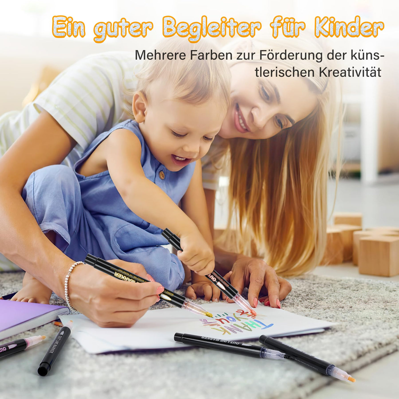 24 Glitzerstifte Magische Stifte, stifte mädchen Outline Stifte zauberstifte Zauberstifte für Scrapbooking, Basteln, Schulanfang Einschulung, Geschenke für kinder kleinigkeiten für adventskalender