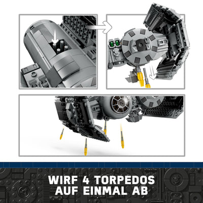 LEGO 75347 Star Wars TIE Bombe Spielzeug mit Darth Vader Minifigur mit Lichtschwert und Gonk-Droide, Starfighter Modell - Geschenk für Jungen und Mädchen ab 9 Jahren