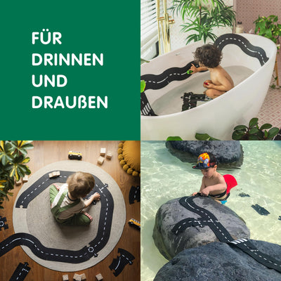 Waytoplay Ringroad - Die Flexible Spielzeugstraße, 12 st. Spielen Sie mit Ihren Autos drinnen und draußen. Hergestellt in den Niederlanden