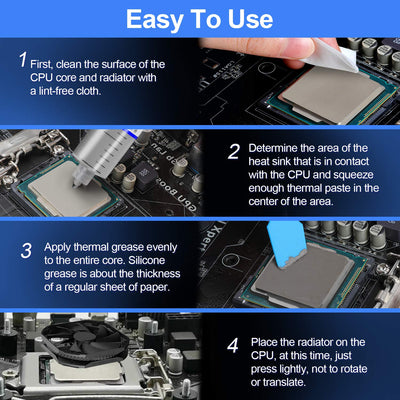 MoneyQiu HY-510(25Gramm)> 1.9 W/m.K-CPU Wärmeleitpaste PC kühlpaste Leitpaste Thermal Paste für CPU GPU PS4 PC..