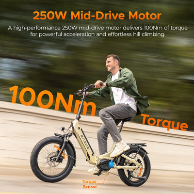 ENGWE E Bike mit APP&IoT, Ebike 48V 15Ah Akku bis 160km, Drehmomentsensor & hydraulische Bremsen, 20 * 3.0 Reifen, 2 Stunden aufgeladen (Gelb)