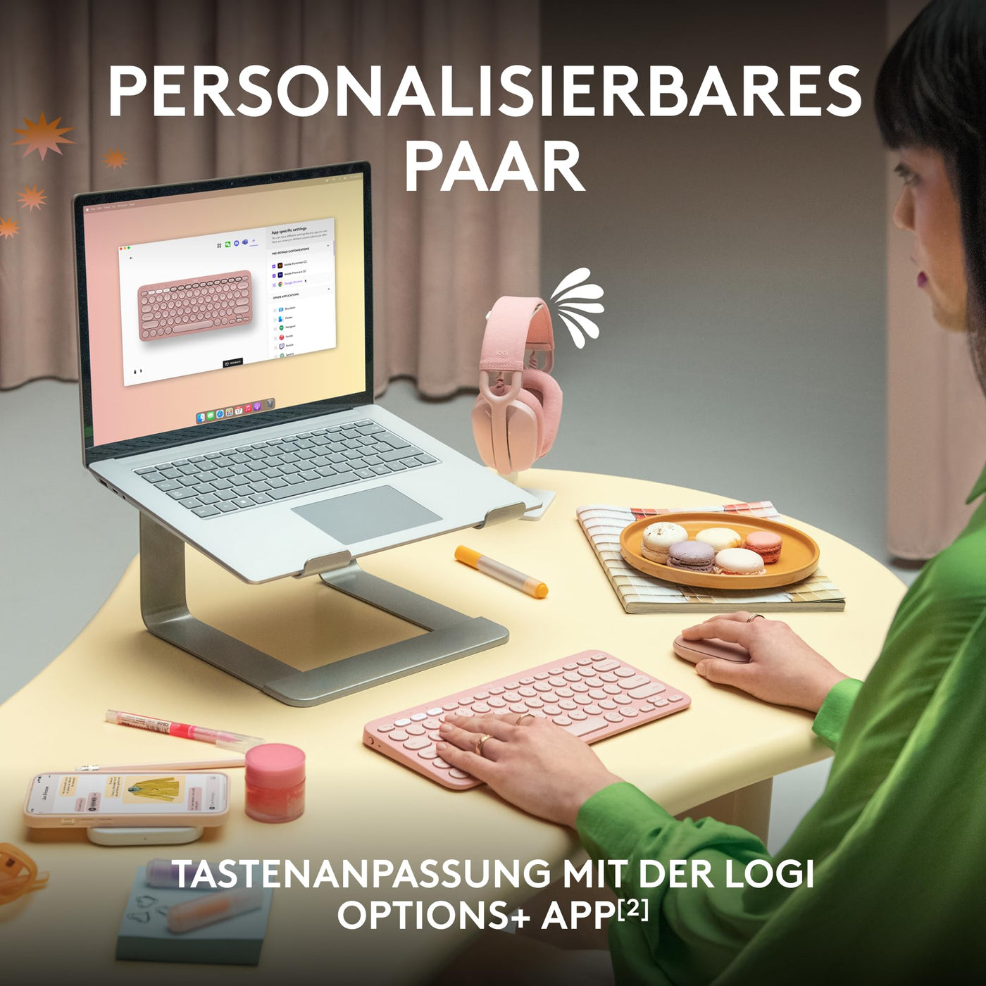 Logitech Pebble 2 Combo, kabellose Tastatur und Maus, leise und mobil, anpassbar, Logi Bolt, Bluetooth, Easy-Switch für Windows, macOS, iPadOS, Chrome, Deutsches QWERTZ-Layout, Grafit