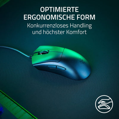 Razer DeathAdder V3 - Ergonomische Esports Maus (59g leichtes Design, Form, 30K optischer Sensor, optische Mausschalter Gen-3, 8000Hz HyperPolling Technologie, Speedflex Kabel) Schwarz