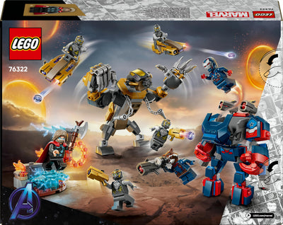 LEGO ǀ Marvel Avengers: Endgame Thor vs. Chitauri Bauset - Superhelden Action mit dem Iron Patriot Mech und 7 Minifiguren - Geschenk für Jungen und Mädchen ab 8 Jahren - 76322