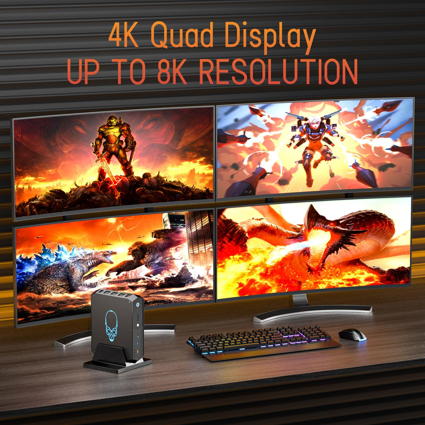 Intel NUC 12 Enthusiast Mini Gaming PC Serpent Canyon, 32GB RAM & 1TB SSD, Intel Core i7-12700H Prozessor (24M Cache, bis zu 4,70 GHz), Intel Arc A770M Grafik mit 16GB GDDR6 VRAM (NUC12SNKi72)