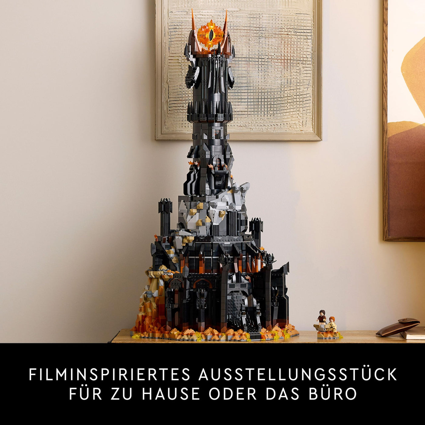 LEGO Icons Der Herr der Ringe: Barad-dûr, Bauset für Erwachsene mit den Minifiguren Sauron, Gothmog, Ork, Frodo, Sam und Gollum, Erinnerungsstück zum Film, Sammlerstück für Fans 10333