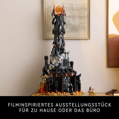 LEGO Icons Der Herr der Ringe: Barad-dûr, Bauset für Erwachsene mit den Minifiguren Sauron, Gothmog, Ork, Frodo, Sam und Gollum, Erinnerungsstück zum Film, Sammlerstück für Fans 10333