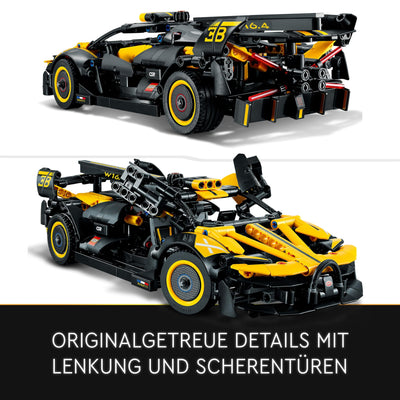 LEGO Technic Bugatti-Bolide, Auto-Modellbausatz, Sportwagen-Spielzeug, ikonisches Auto Set zum Sammeln, Bauspielzeug ab 9 Jahren 42151