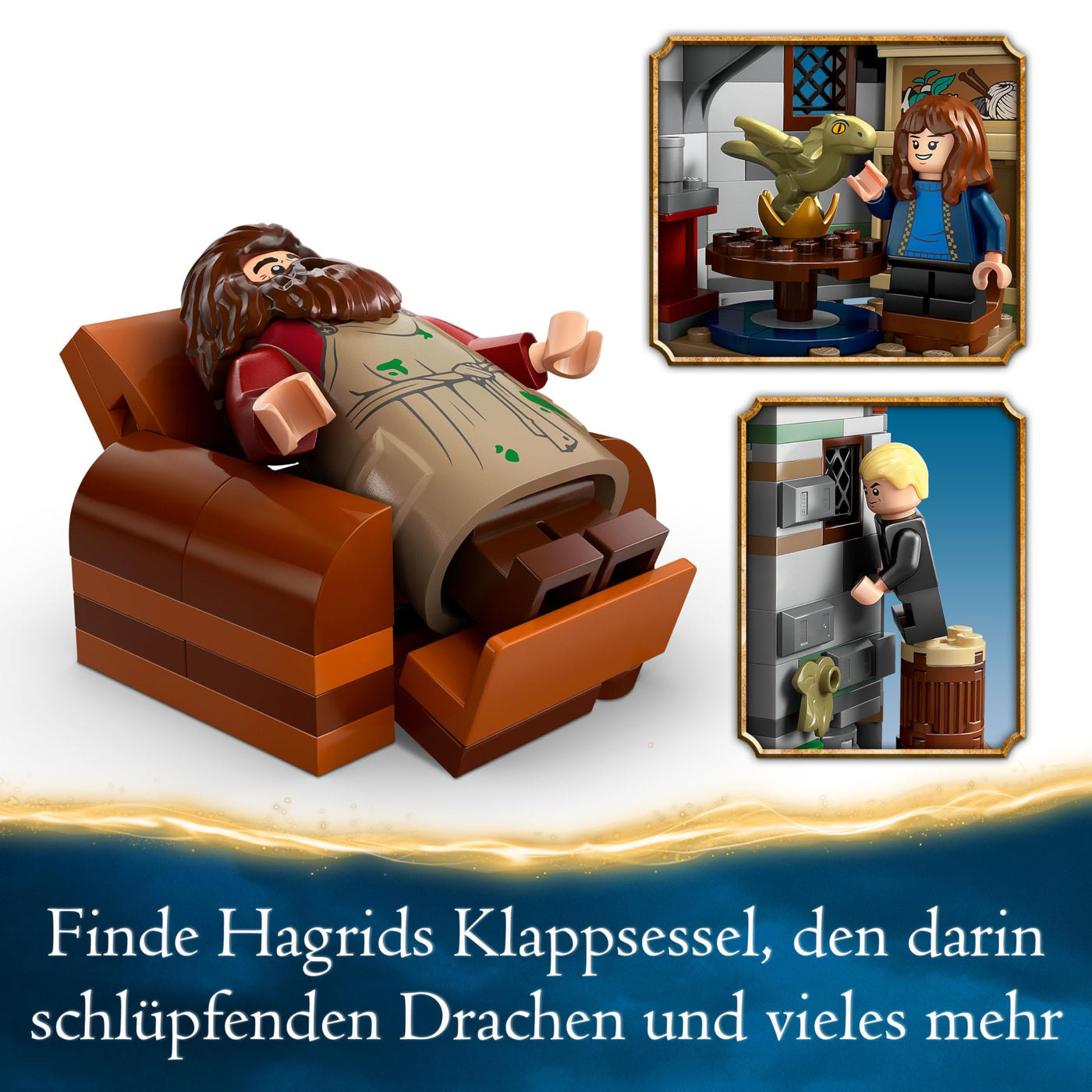LEGO Harry Potter Hagrids Hütte: EIN unerwarteter Besuch Set mit 5 Mini-Figuren und 2 Tierfiguren, Geschenk für 8-jährige Mädchen, Jungs und Kinder, magisches Abenteuer-Spielzeug, Fantasy Set 76428