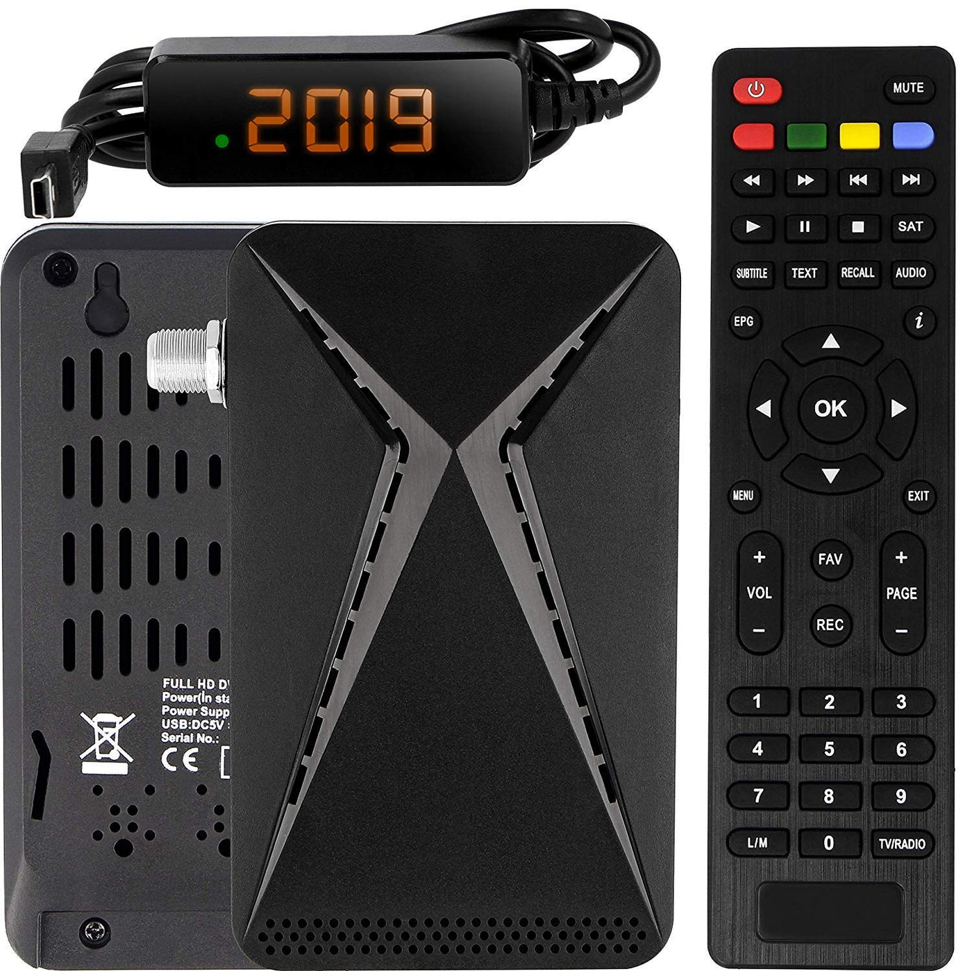 Echosat OM-26100 Mini Sat Receiver -DVB S/S2 Satelliten Receiver ✓Full HD ✓1080 P ✓HDMI ✓2 x USB 2.0 ✓HDTV [Digital Satelliten Receiver] (Astra Hotbird Türksat )-Schwarz