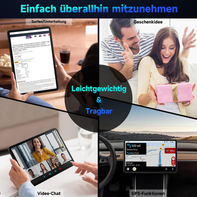 FEONAL Android 15 Tablet 12 Zoll 2K Display Helio G99 Gaming Tablet mit Tastatur/Stift/Maus, Gemini AI, 16(8+8) GB RAM+256GB ROM (2TB TF), 5G WiFi Tablets-PC, 21MP/9000mAh/Widevine L1/GPS/BT5 - Grau