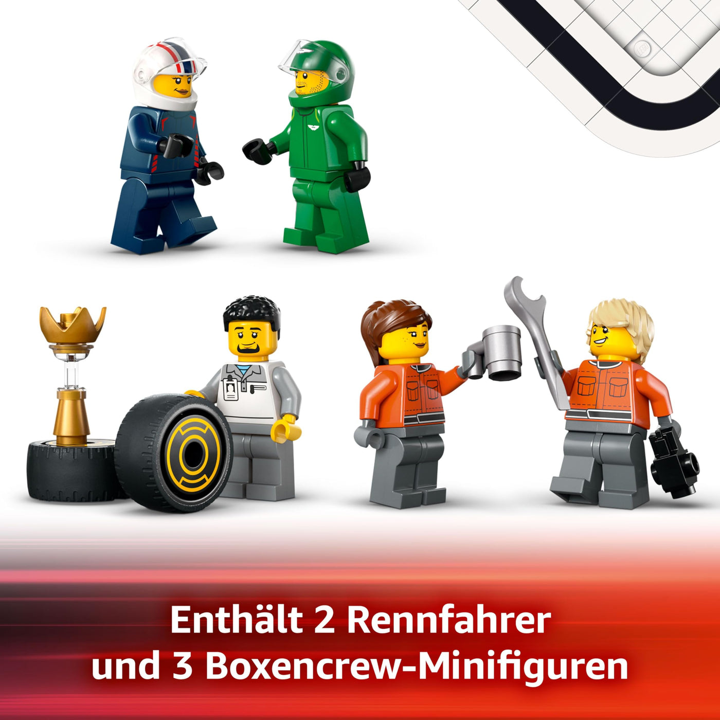LEGO City F1 Transporter mit RB20 & AMR24 F1 Rennautos - Spielzeug Autotransporter für Red Bull & Aston Martin Formel 1 Teams - Inkl. 5 Minifiguren - Geschenk für Jungen & Mädchen ab 8 Jahren 60445