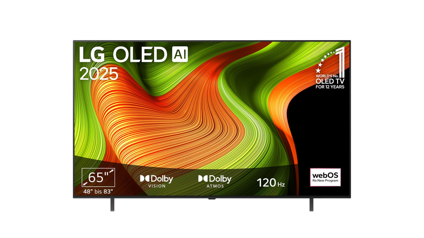 LG OLED65B59LA TV 65 Zoll (165 cm) 4K OLED AI TV (α8 Gen2 4K AI Prozessor, webOS 25, 120Hz) [Modelljahr 2025]