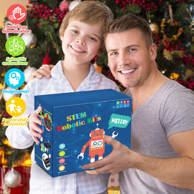 Wissenschaft Experimente Kit für Kinder 8-12, Elektronik Bausatz Roboter Kit Spielzeug, Elektro Baukasten, STEM Experimentierkasten Aktivitäten Lernen Spielzeug ab 8 Jahre Jungen (6 in 1)