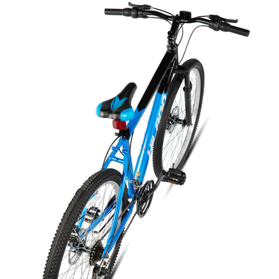 HILAND 26 Zoll Mountainbike 18 Gänge, Federgabel, Aluminiumrahmen Scheibenbremse für Männer Frauen, MTB Blau Fahrrad