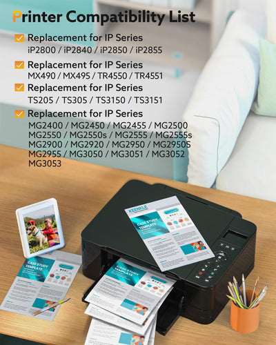 PG-545 CL-546 XL PG-545XL CL-546XL Ersatz für Canon Druckerpatronen 545 546 Multipack für Canon Pixma MX495 TR4550 TS3350 TS3150 TR4551 MG2550s MG2555s TS3151 MG3050 MG2950 TS205(Schwarz, Farbe)