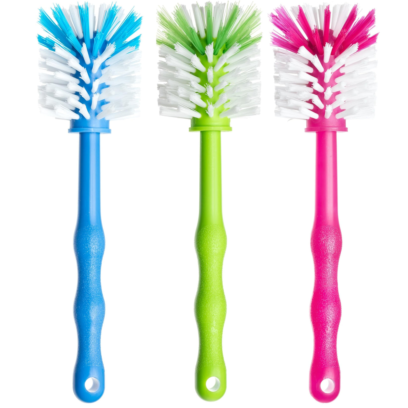 3er Pack Spülbürste für Mixbehälter, Reinigungsbürste perfekt geeignet zum Reinigen von Küchenmaschinen mit Mixbehältern, Standmixer, u.v.m. Zubehör Bürste (1x Blau/ 1x Grün/ 1x Pink)
