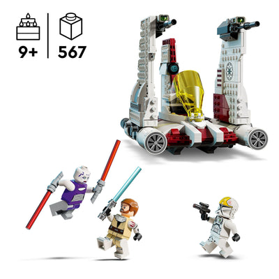 LEGO Star Wars: The Clone Wars V-19 Torrent-Sternjäger - Kreatives Spielzeug mit Minifiguren und Lichtschwert - Geschenk für Kinder - Modellbau für Mädchen und Jungen ab 9 Jahren - 75432