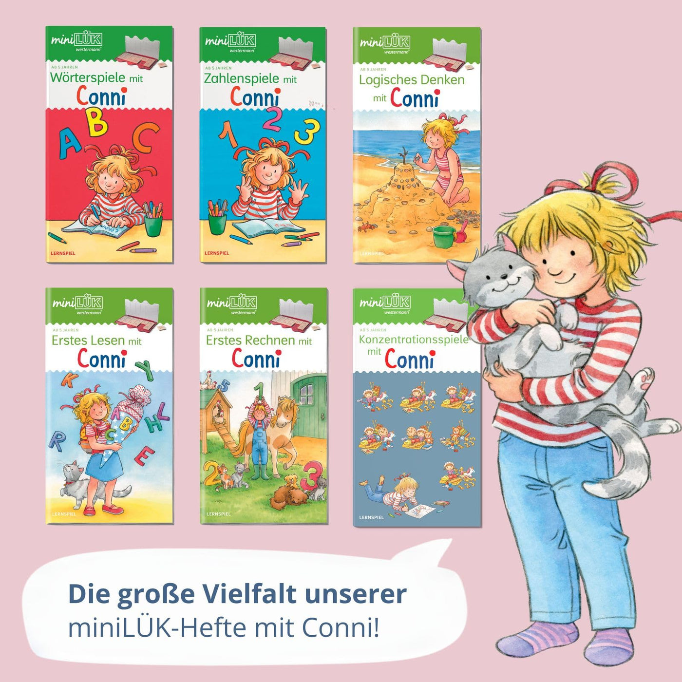 miniLÜK-Set: Vorschule/1. Klasse Erstes Lesen, erstes Rechnen mit Conni (miniLÜK-Sets: Kasten + Übungsheft/e)