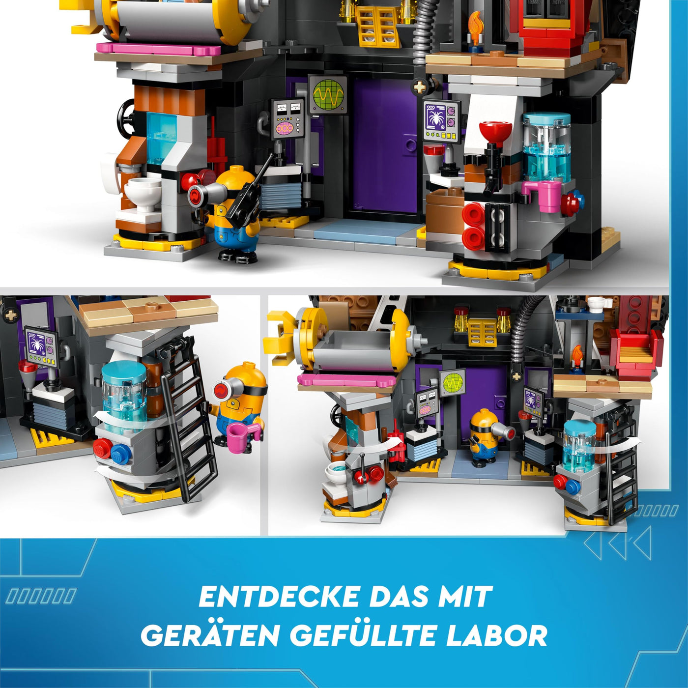 LEGO Ich – Einfach unverbesserlich 4 Familienvilla von Gru und den Minions, Film-Spielset zu Ich – Einfach unverbesserlich 4, Kinderspielzeug, Geschenk für Jungen und Mädchen ab 8 Jahren 75583