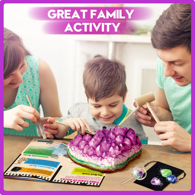 Dr. Daz Edelstein-Ausgrabungsset – Entdecken Sie 18 echte Edelsteine und Kristalle für Kinder - Spielzeug für Kinder ab 6 Jahren, mineralien Steine Geschenke für Jungen und Mädchen