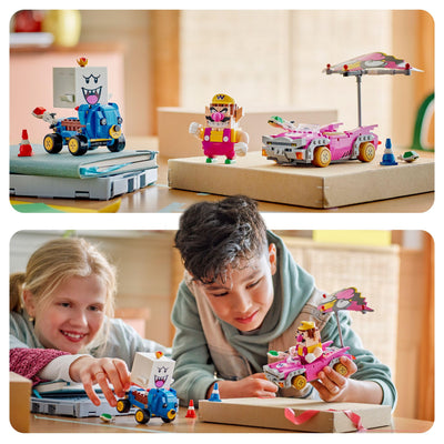 LEGO Super Mario: Mario Kart - Wario & König Buu Huu - Interaktives Spielzeug mit 2 Autos und 2 Figuren zum Spielen und Ausstellen - Gaming Geschenk für Jungen und Mädchen ab 8 Jahren - 72038