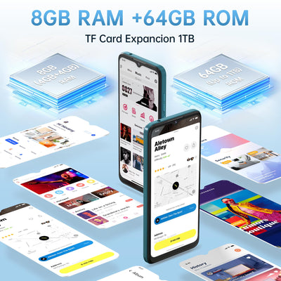 OUKITEL C53 Android 14 Smartphone Ohne Vertrag - 8GB+64GB/1TB erweiterbar Handy Ohne Vertrag, Octa Core 6,6" HD+ Smartphone, 13MP+5MP Kamera 4300mAh, 4G Dual SIM Simlockfreie Handys, Gesicht/GPS, Grün