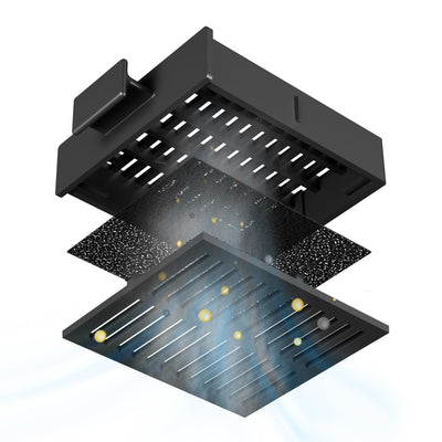 CIARRA CBCB6903D A+ Dunstabzugshaube Unterbau 60cm Umlufthaube Umluft Abluft 3 Leistungsstufen Integrierte Unterschrank Unterbauhaube mit CBCF009 Kohlefilter Schwarz