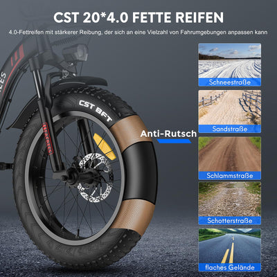 Fafrees E Bike für Männer Frauen, 20 Zoll Elektrofahrrad Faltrad mit 48 V 22.5 Ah herausnehmbarem Akku, 4.0 Fat Tyre Mountain E-Bike mit 7S Gängen, F20 Max (buntes Blau)